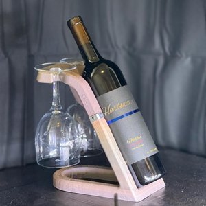 Wooden Wine bottle and Glass Holder Stand Rustic Farmhouse Style <b>Table</b> Serving Design For Restaurant Hotel <b>Bar</b> - Product Image 6