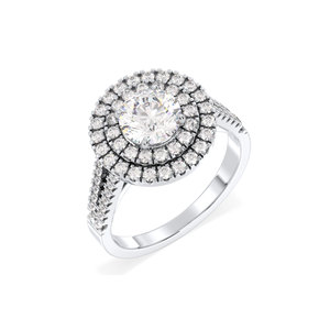 Bagues de fiançailles pour femmes REYES OEM ODM, bijoux fins sur mesure en argent sterling 925, moissanite ronde de 1,23 carat certifiée GRA. - Product Image 2