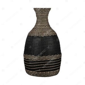 Vietrustic <b>Black</b> Pattern Woven Plant and Vase Seagrass Vase <b>Table</b> Jar Holder Plant Vase - Product Image 2
