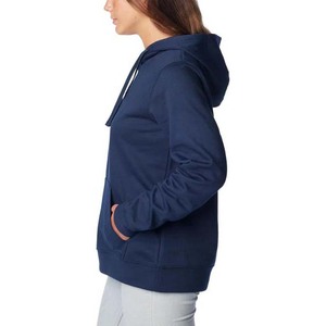 Sudadera con capucha y cremallera para mujer, color sólido, manga larga, tejido de algodón, transpirable, para otoño - Product Image 6