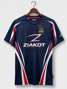 เสื้อยืด ZIAKOT รุ่นใหม่ ออกแบบใหม่สำหรับผู้ชาย สีขาว-แดงราชวงศ์ สำหรับการแสดงออกทางกีฬา - Product Image 3