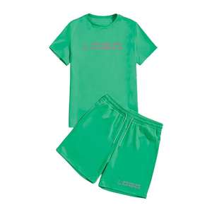 Ensemble short et t-shirt respirant personnalisé avec logo imprimé, meilleure vente, faible MOQ, tailles plus grandes pour hommes - Product Image 1