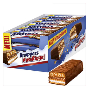 Nouveaux Knoppers NussRiegel, paquet de 24, 40g, barres de gaufrettes au chocolat et aux noix, chocolat de qualité professionnelle - Product Image 2