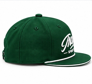 Casquette Snapback à 6 panneaux à visière plate avec impression en relief Green Index Sportwear - Product Image 5