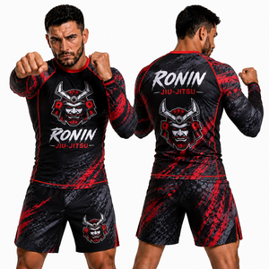 Camiseta de Compresión Personalizada de Manga Corta con Logotipo de Surf para MMA y BJJ, Rashguard Sublimado de Jiu Jitsu, Diseño al por Mayor - Product Image 3
