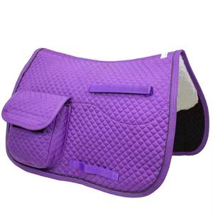 Tapis de selle de dressage pour chevaux de qualité supérieure, entièrement doublés de polaire, respirants et polyvalents, avec poches - Product Image 5