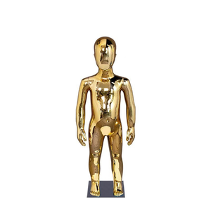 Manichino per Bambini Cromato in Plastica Dorata e Argentata, Espositore per <span class=keywords><strong>Abbigliamento</strong></span> a Figura Intera - Product Image 5