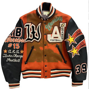 Glory Zone Custom <b>Mens</b> Vintage Varsity <b>Jacket</b> Heavyweight Wool <b>Leather</b> Sleeve Letterman Baseball Coat 56 - Product Image 1