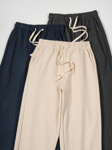 Men's Heavyweight Mid <b>Waist</b> Casual 100% Cotton <b>Elastic</b> <b>Waist</b> Oversized Jogger <b>Trousers</b> Breathable Quick Dry - Product Image 6
