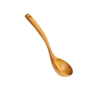Ensemble de 2 cuillères à soupe en bois naturel écologique, petites cuillères à café en bois durables, fabriquées à la main, de qualité alimentaire, couverts de cuisine, vaisselle - Product Image 4