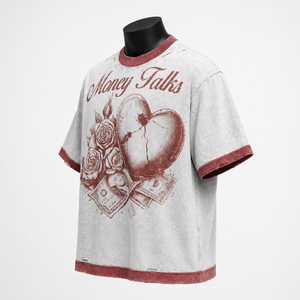 Camiseta Personalizada de Corte Regular para Hombre, 100% Algodón, Estilo Vintage, Urbana, Casual, Hip Hop, con Logotipo Frontal, Fabricante OEM ODM - Product Image 3