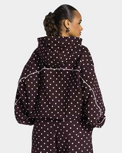 Conjunto de chándal informal de dos piezas para mujer con capucha y estampado de lunares en contraste, sudadera con capucha y pantalones de pierna ancha - Product Image 4