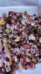 Wholesale Natural Tourmaline Faceted Oval Cabochon Gemstone | Multi Color Loose Tourmaline Stone for Handmade Rings, Pendants. - Product Image 3