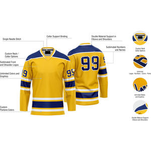 Camiseta de hockey sobre hielo de alta calidad, uniforme de hockey atlético ligero con sublimación personalizada para partidos profesionales - Product Image 4