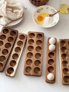 Large Capacity Wooden <b>Egg</b> Tray for Storing Farm Fresh <b>Eggs</b> Compact Wooden <b>Egg</b> Holder Tray for Small Kitchen Spaces at low cost - Product Image 3