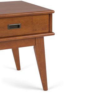 Tavolino da salotto Draper in teak marrone stile Mid-Century, elegante comodino - Product Image 6