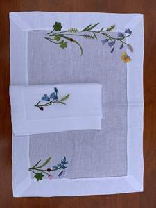 Manteles individuales de alta calidad 100% algodón/Lino/ramio, habilidad de costura bordada para regalo - Product Image 2