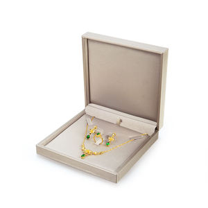 Cajas de regalo de joyería de cuero PU de alta gama, venta al por mayor, embalaje con logo impreso personalizado, suministrado por fábrica china. - Product Image 5