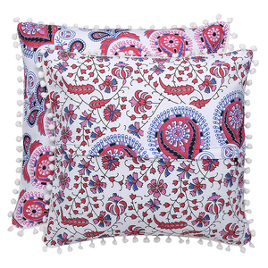 Housse de coussin carrée en coton 100% imprimé mandala paon, décoration de maison, ensemble de 4 housses de coussin pour canapé, par Indian Consigners - Product Image 4