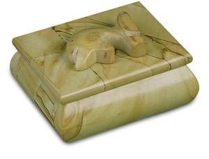 Boîte à bijoux de luxe en onyx avec figurine sculptée à la main, coffret de rangement en pierre, cadeau pour les collectionneurs de décoration intérieure - Product Image 4