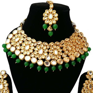 Women's Trendy Alloy Party Wear Engagement Anniversary Wedding Choker Earrings Set Copper 18K Gold Plated Zircon Jewelry - Product Image 2