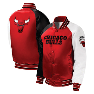 Chaqueta Bomber Chicago Bull de Diseño Personalizado OEM para Hombre, Chaqueta de Invierno de Lona Premium con Cuello Alto y Logotipo Frontal - Product Image 4