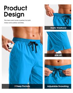 Custom Private Label Board Shorts <b>Mens</b> Swim <b>Trunks</b> Quick Dry Breathable Polyester Beach Shorts with Drawstring Waist for Surfing - Product Image 2
