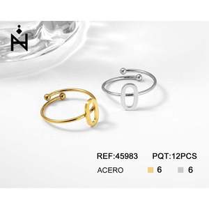 ANILLO-O Anillo de Moda con Letra O en Acero Inoxidable - Product Image 1