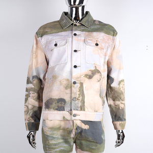 Ensemble de survêtement imprimé longueur intégrale pour homme, style streetwear, impression par sublimation, polyester, coupe classique, col boutonné, style printemps - Product Image 3