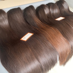 High Quality 100% Double Drawn Unprocessed Cuticle Remy Aligned Human <b>Hair</b> Extensions Bone Straight Wigs Single Weft - Product Image 4