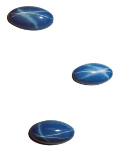 Zafiro Azul Estrella Ovalado de 8x15mm, 5.5 Quilates, Creado en Laboratorio, Cabujón Pulido con Efecto de Estrella de 6 Puntas para Joyería - Product Image 5