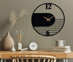 Modern <b>Decorative</b> Metal <b>Wall</b> <b>Clock</b> With Stylish Appearance For Contemporary Homes And Elegant <b>Wall</b> Placement - Product Image 1
