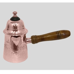 หม้อกาแฟตุรกีโลหะทำมือทรงกลมพร้อมดีไซน์แบบตะวันออกและด้ามจับสีทองสำหรับเครื่องชงกาแฟและชา - Product Image 5