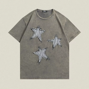 เสื้อยืดผู้ชายไซส์ใหญ่ ล้างสีแบบแอซิดวอช ผ้าคอตตอนหนา 100% ทรงโอเวอร์ไซส์ แขนสั้น เนื้อผ้านุ่ม สไตล์วินเทจ ขายส่ง รับทำโลโก้ตามสั่ง OEM ODM - Product Image 4
