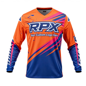 เสื้อเจอร์ซีย์มอเตอร์ไซค์วิบากสำหรับผู้ชาย พิมพ์ลายด้านหน้า ระบายอากาศได้ดี ออกแบบโลโก้ได้ตามต้องการ ขายตรงจากโรงงาน คุณภาพสูง ราคาถูก - Product Image 2