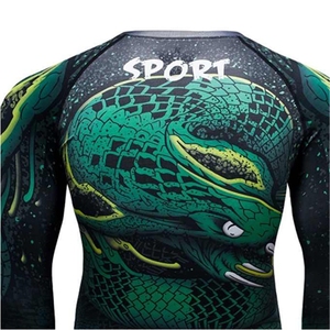 เสื้อรัดกล้ามเนื้อสำหรับผู้ชายสำหรับกีฬา Jiu Jitsu แบบอ่อนโยนและแข็งแรง-แขนยาว-สำหรับฝึกซ้อม BJJ ยิม MMA ฟิตเนส ลายสไปเดอร์แมน ป้องกันรังสียูวี ผลิตจากผ้าสแปนเด็กซ์/โพลีเอสเตอร์ น้ำหนัก 220 กรัม - Product Image 2