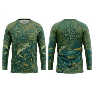 Nouveauté 2026 – Maillots de pêche en polyester 100 % fabriqués en usine, style sublimation, coupe-vent, vente chaude, vêtements de pêche en gros - Product Image 6