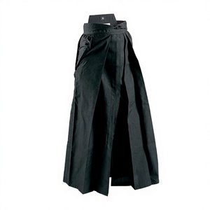Unisex <b>Brown</b> Cotton Kung Fu Wrap Pants Loose Fit Long Flowing Skirt Style Martial Arts Wear Adult Size - Product Image 2