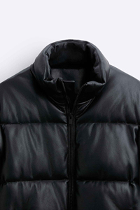 2026 New Winter <b>Men</b> Genuine <b>Leather</b> High Street Waterproof Breathable Windproof Eco-Friendly Puffer Customized Style <b>Jacket</b> - Product Image 2