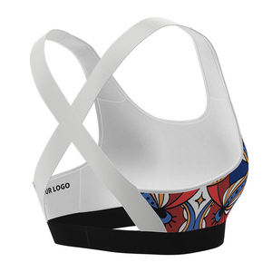 Soutien-gorge côtelé sans couture pour femme, haute élasticité, sans armatures, rembourré, respirant, pour l'entraînement, le sport et le fitness, style crop top, vente en gros USA 2026 - Product Image 4