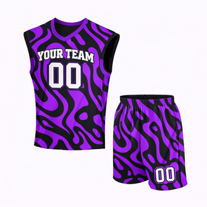 Maillot imprimé col en V 100 % polyester de qualité supérieure pour homme avec short, anti-bactérien, streetwear d'hiver - Product Image 4