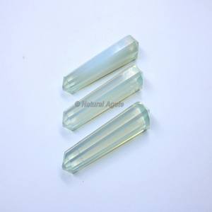 Natural <b>Dragon</b> Hematite Double Terminated Pencil Point Healing Faceted Pattern Natural Gemstone Point - Product Image 2