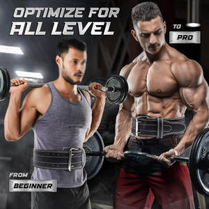 Cinturón de cuero de calidad profesional con hebilla que proporciona soporte para la espalda y mejora la postura al levantar objetos para un mejor rendimiento. - Product Image 5