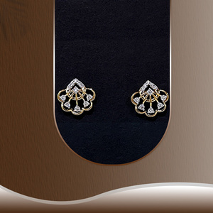 Boucles d'oreilles en diamant cultivé en laboratoire certifié Golden Aura pour femmes, bijoux de mariage en or 14 carats, design élégant et luxueux - Product Image 1