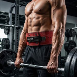Solid Plain Color Premium Quality Lever Weight Lifting <b>Belt</b> Powerlifting <b>Belt</b> with Heavy Duty Lever Buckle for Gym Training - Product Image 3