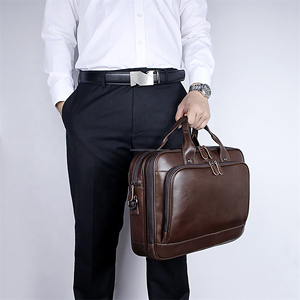 Maletín de Cuero de Grano Completo Hecho a Mano, Bolsa de Transporte para Portátil Ejecutiva, con Servicios de Personalización OEM y ODM Disponibles - Product Image 6