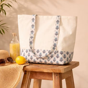 Sac fourre-tout en toile de coton épaisse, durable et réutilisable pour les courses quotidiennes - Product Image 1