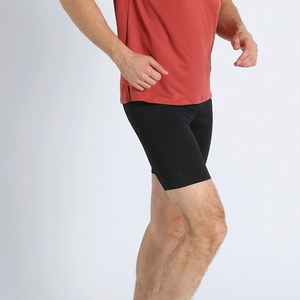 High Quality Eco-Friendly Wholesale 100% Cotton Breathable Casual Gym Custom Men's Biker Shorts Zipper Fly Solid Elastic Waist - Product Image 2
