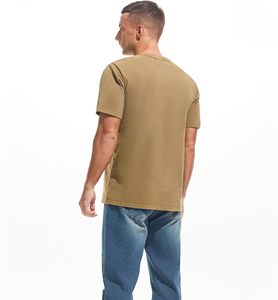 Camiseta de Cuello Redondo de Punto 100% Algodón para Hombre, Logotipo Personalizado Impreso, Informal, Manga Corta, Suave, Cómoda, Transpirable, de Secado Rápido - Product Image 4