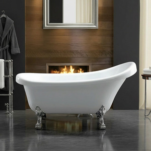 Bañera Japonesa Moderna Independiente VASCO con Forma Ovalada de Acrílico para Baño - Product Image 2